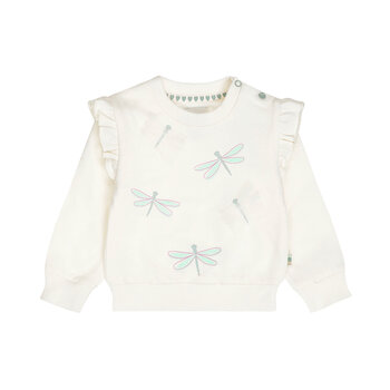Offwhite Sweater Ruffle Butterfly