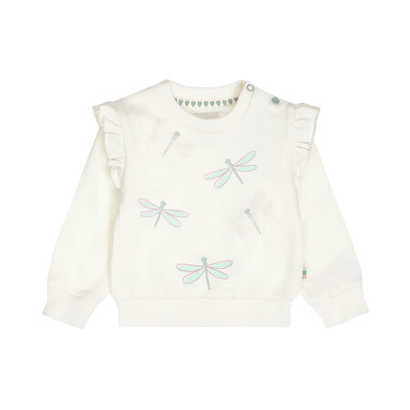Offwhite Sweater Ruffle Butterfly