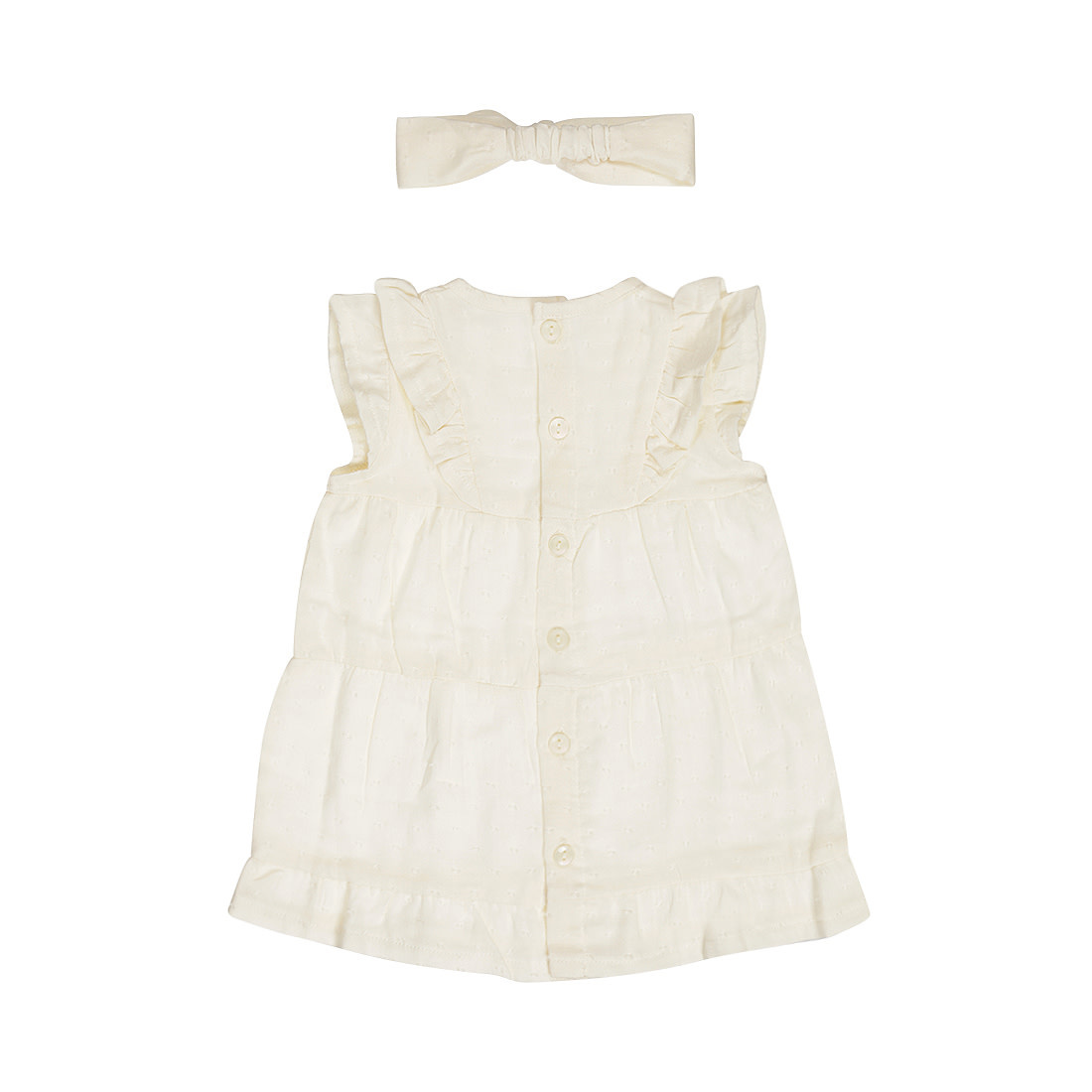 Offwhite Dress + Headband Dots