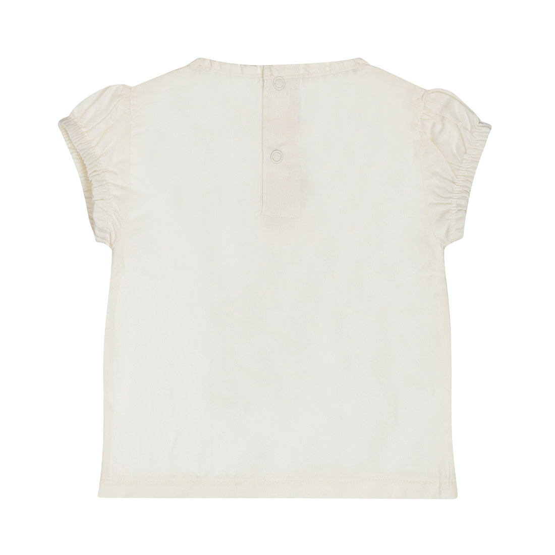 Offwhite Blouse Embroidered Flowers