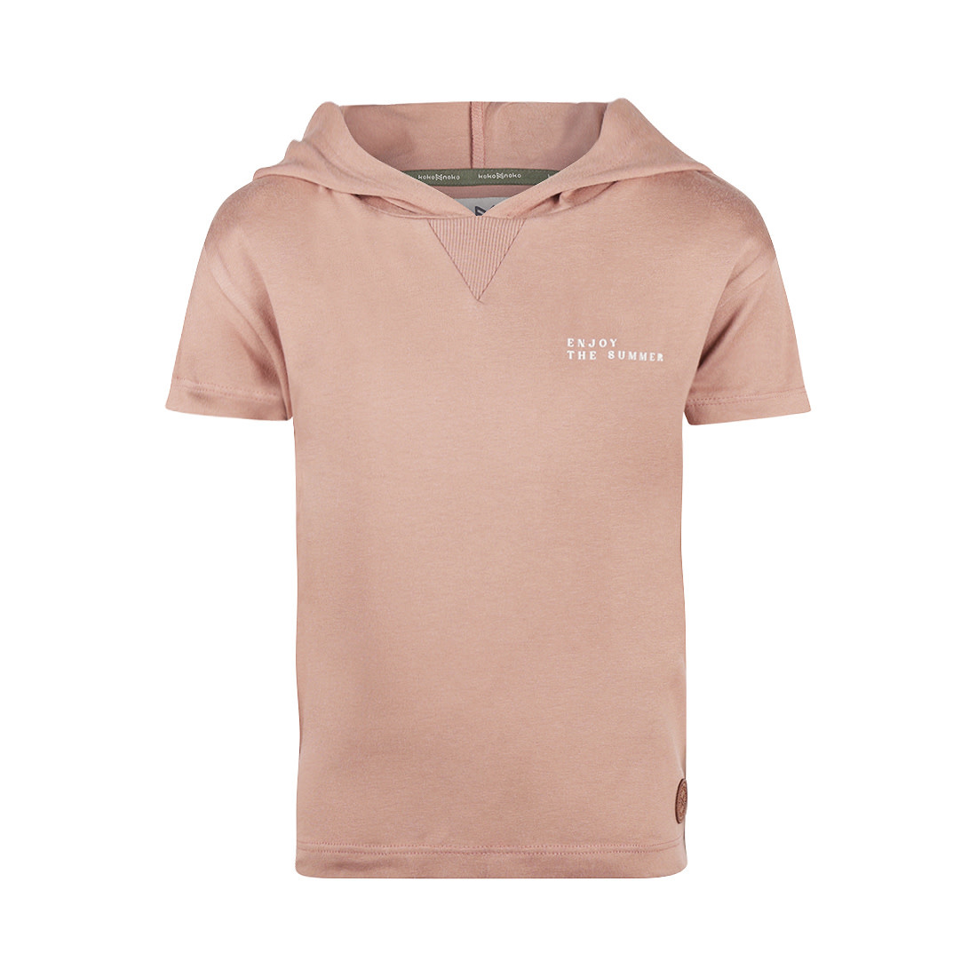 T-shirt with Hood Loose Fit Dusty Pink