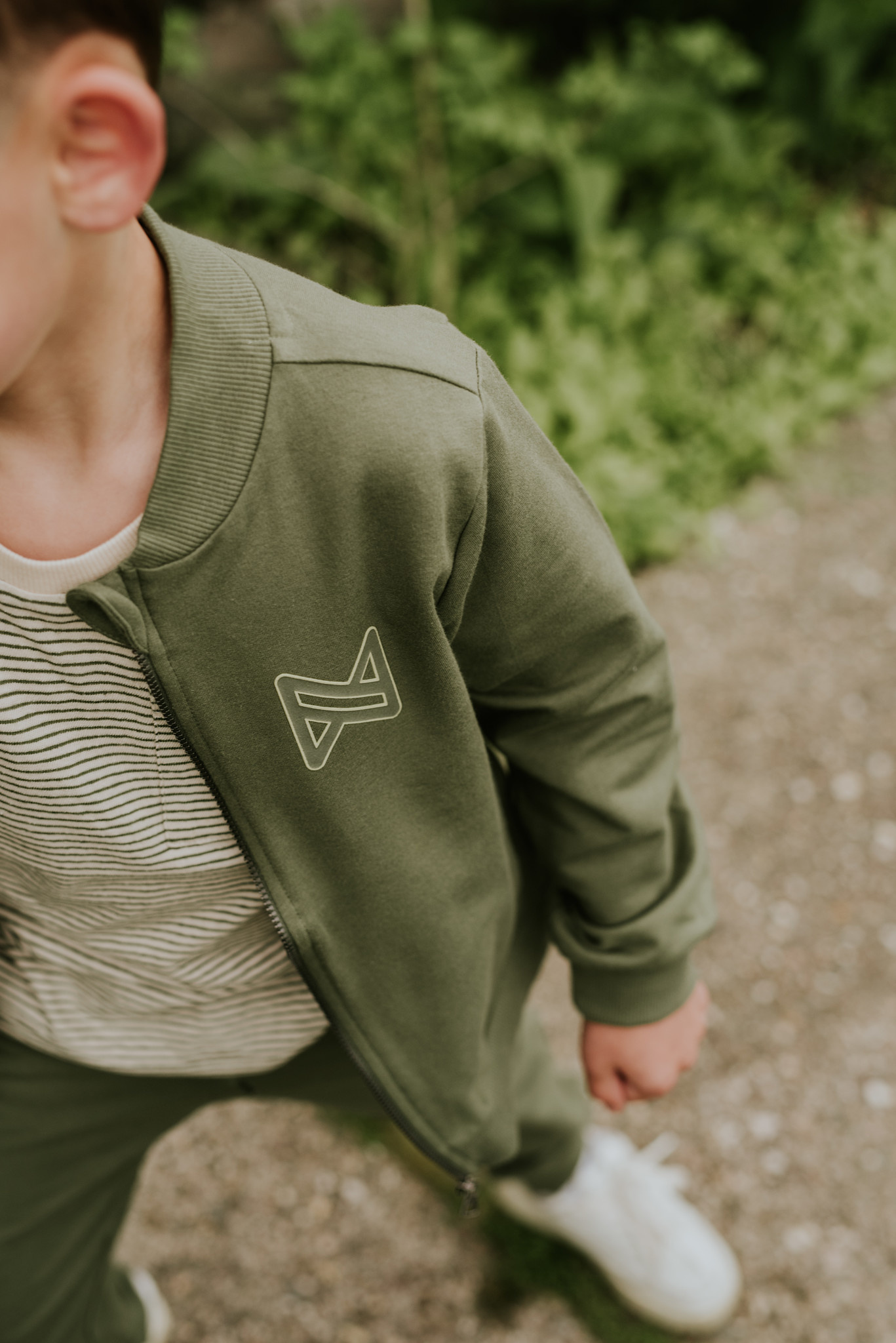 Olive Zip-up Cardigan