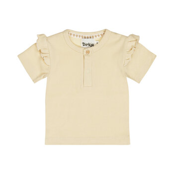 Sand Ruffled Sleeve Tshirt