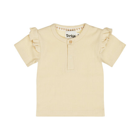 Sand Ruffled Sleeve Tshirt