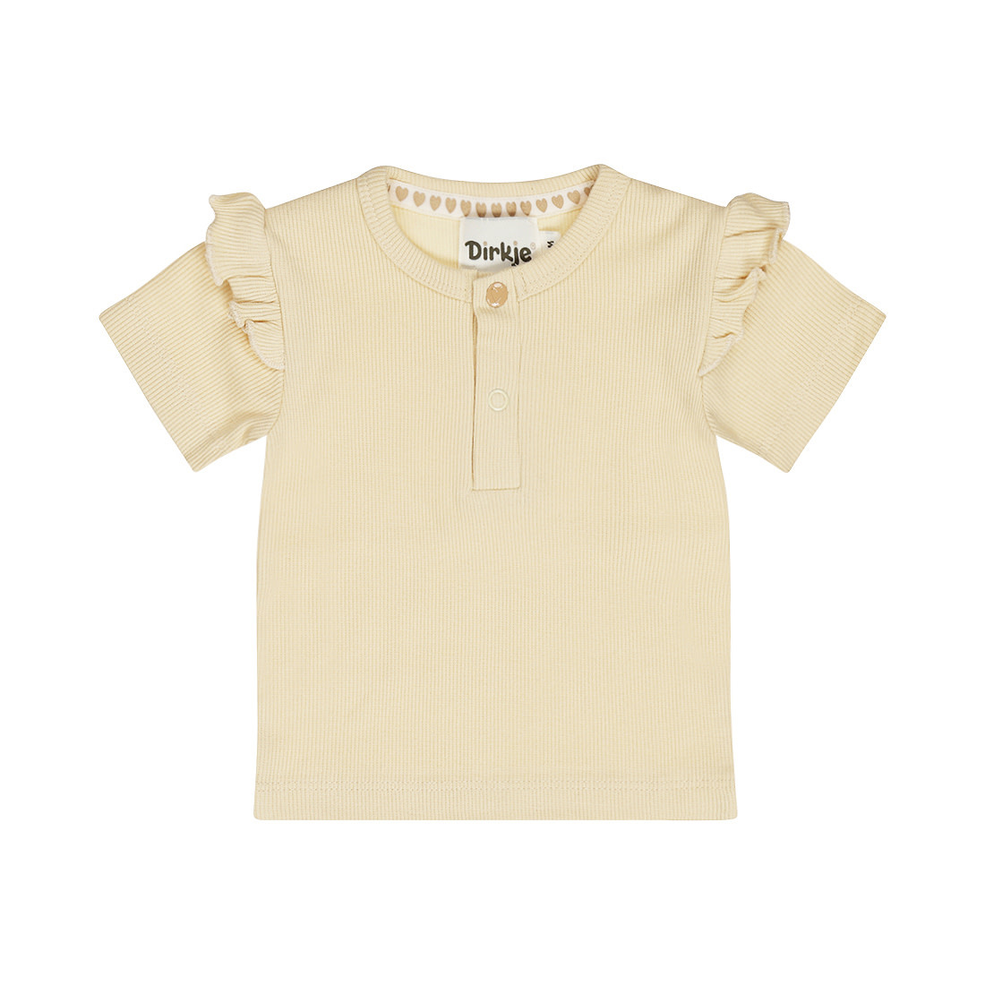 Sand Ruffled Sleeve Tshirt