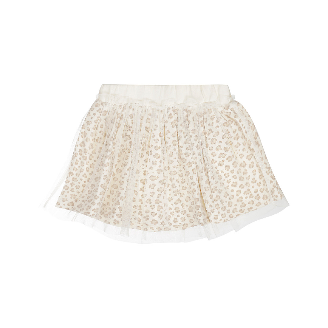 Offwhite Leopardprint Tule Skirt