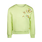 Pistaco Green Sweater Embroidered Flowers