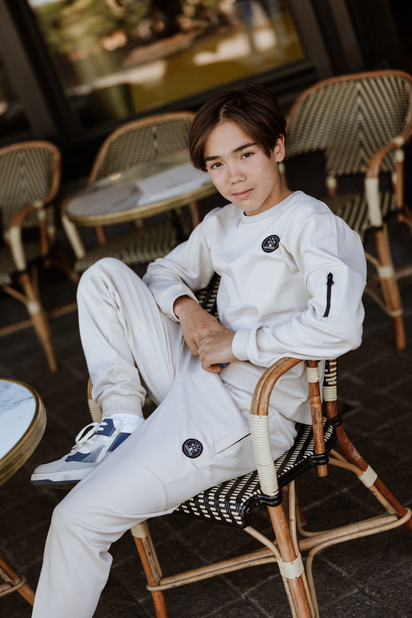 2 Pc Set, Sweater, Jogging Trousers Light Grey