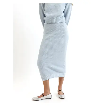 Straight Cut Midi-Lenght Sweater Skirt