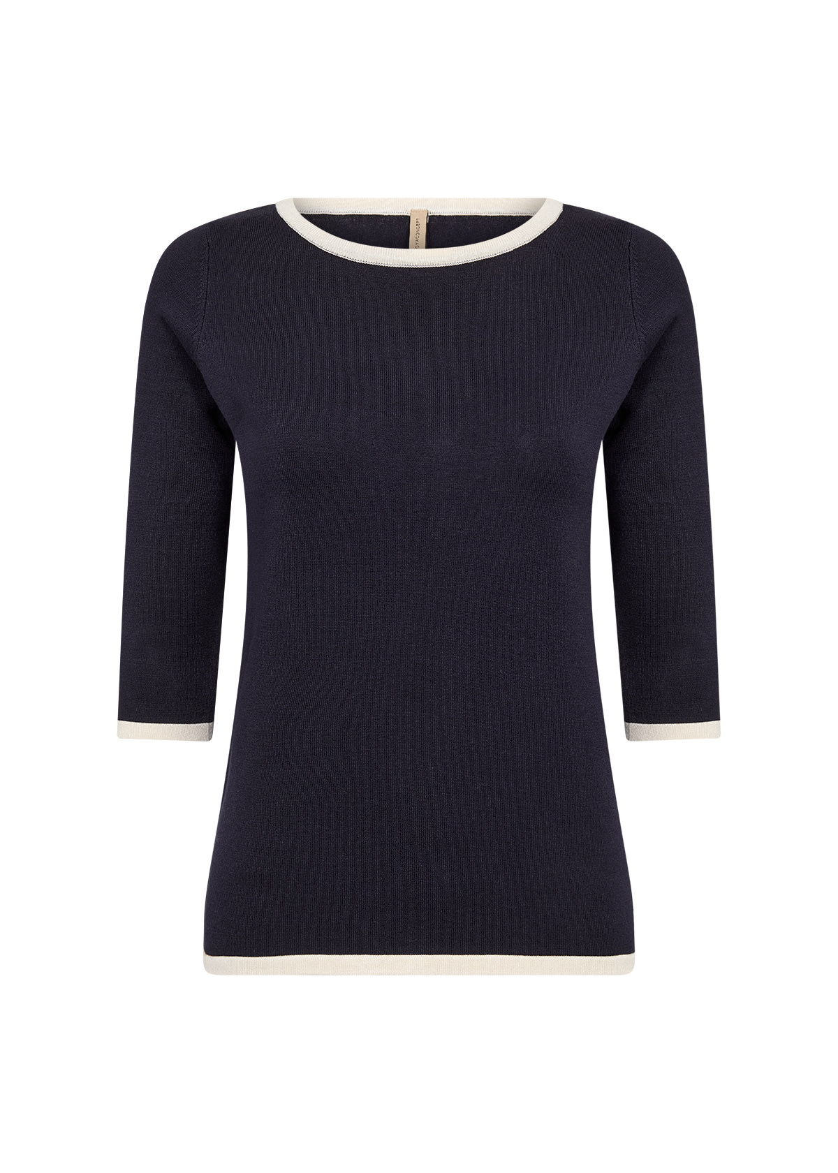 Ladies Knitted Sweater Half Sleeve Navy
