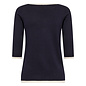 Ladies Knitted Sweater Half Sleeve Navy