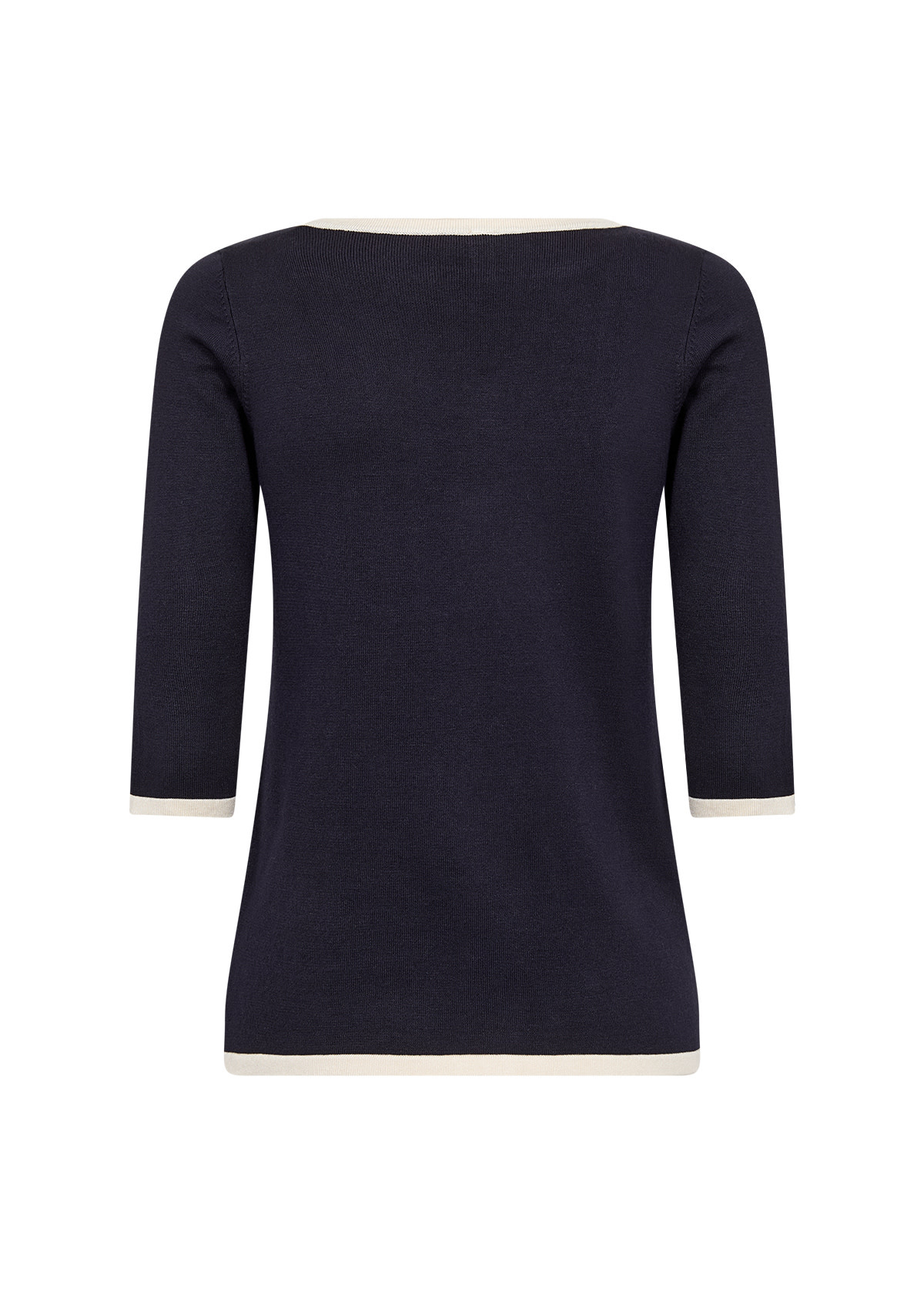 Ladies Knitted Sweater Half Sleeve Navy