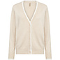 Cream Melange Knitted Cardigan