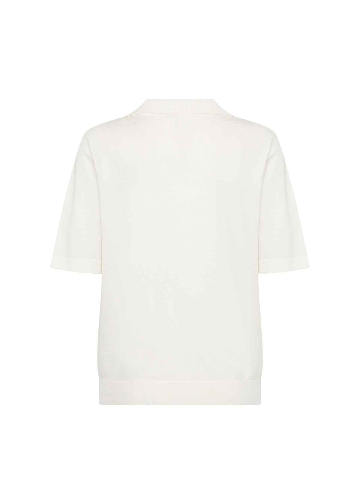 Offwhite Ladies Knitted Top V-Collar