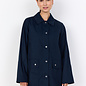 Ladies Woven Jacket Navy Buttons