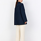 Ladies Woven Jacket Navy Buttons