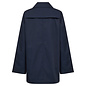Ladies Woven Jacket Navy Buttons