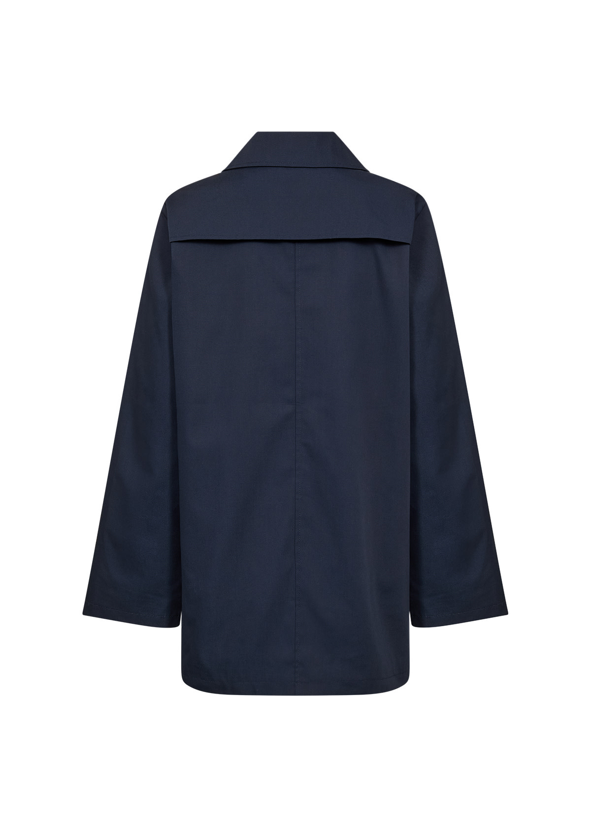 Ladies Woven Jacket Navy Buttons
