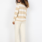 Ladies Sweater Sand Combi Striped