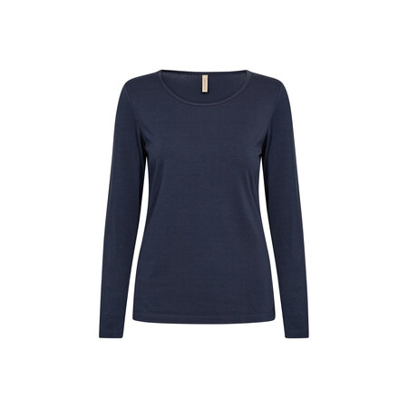 Ladies Tshirt Longsleeve Navy/Windsurfer