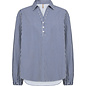 Ladies Woven Blouse Navy Combi