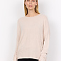 Cream Melange Knitted Tshirt Longsleeve