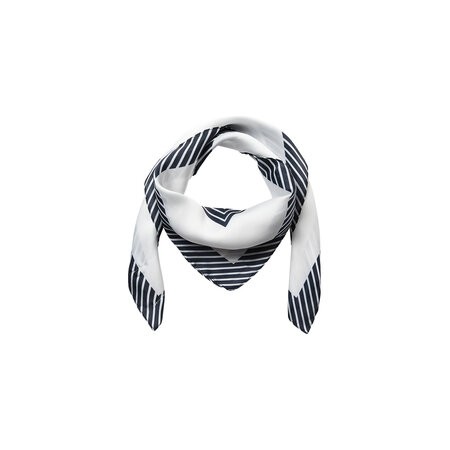 Ladies Woven Scraf Navy Combi