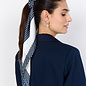 Ladies Woven Scraf Navy Combi