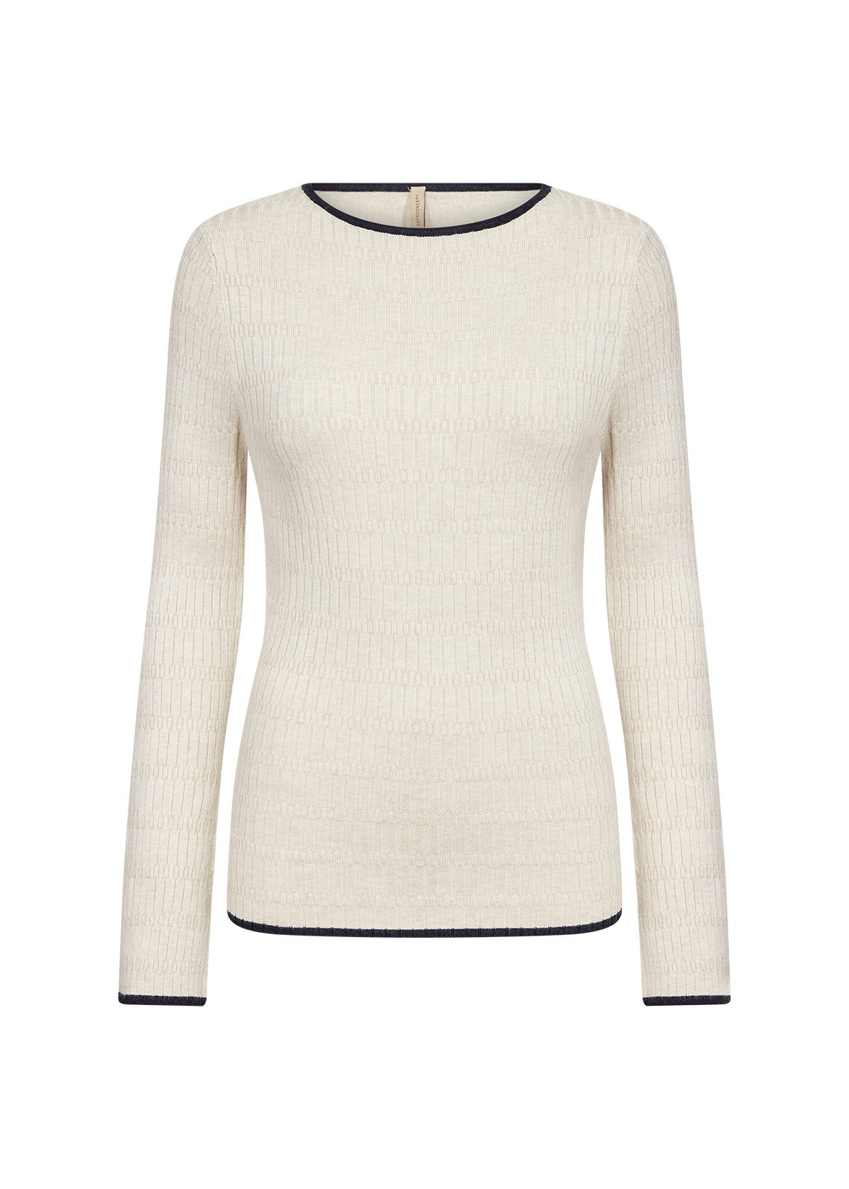 Cream Melange Combi Tshirt