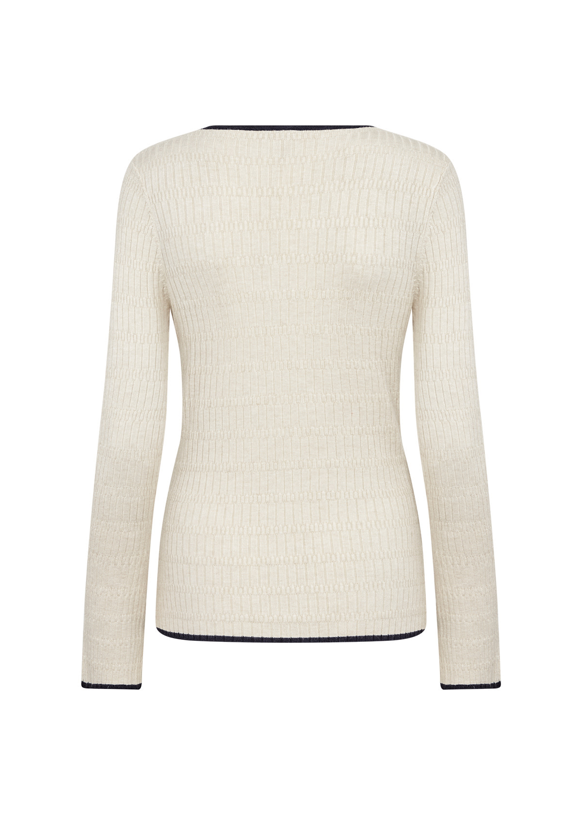 Cream Melange Combi Tshirt