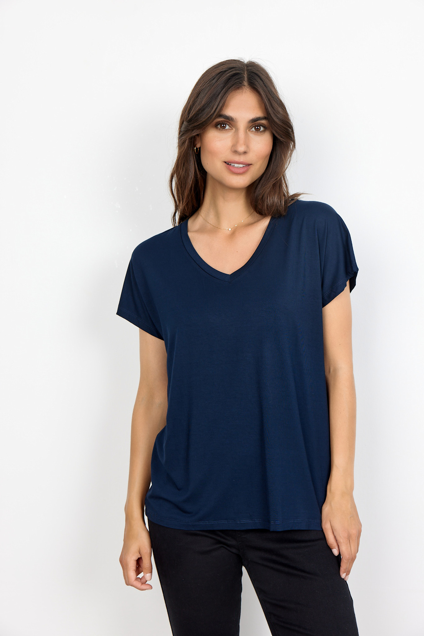 Tshirt Shortsleeve Navy V-Neck