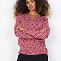 Dark Red Pattern Top Longsleeve
