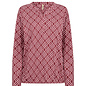 Dark Red Pattern Top Longsleeve