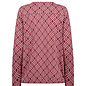 Dark Red Pattern Top Longsleeve