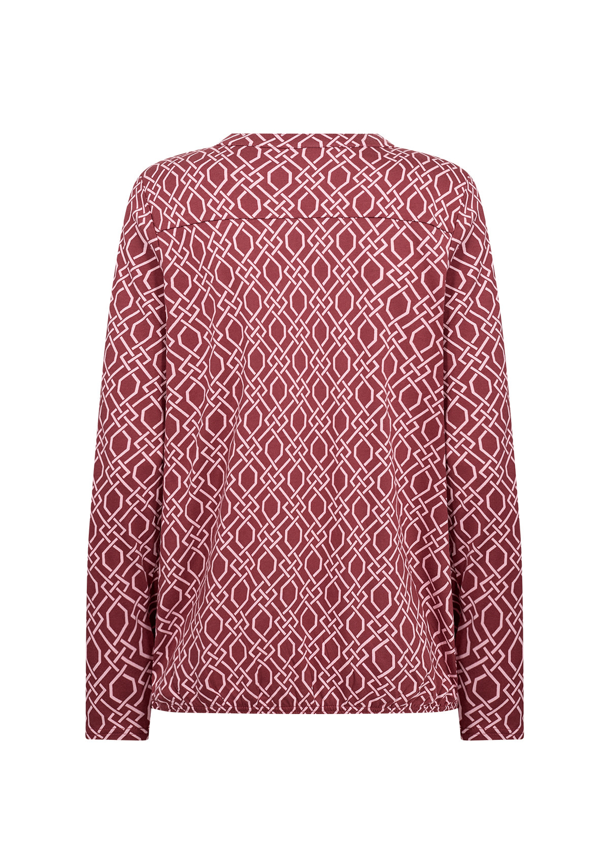 Dark Red Pattern Top Longsleeve