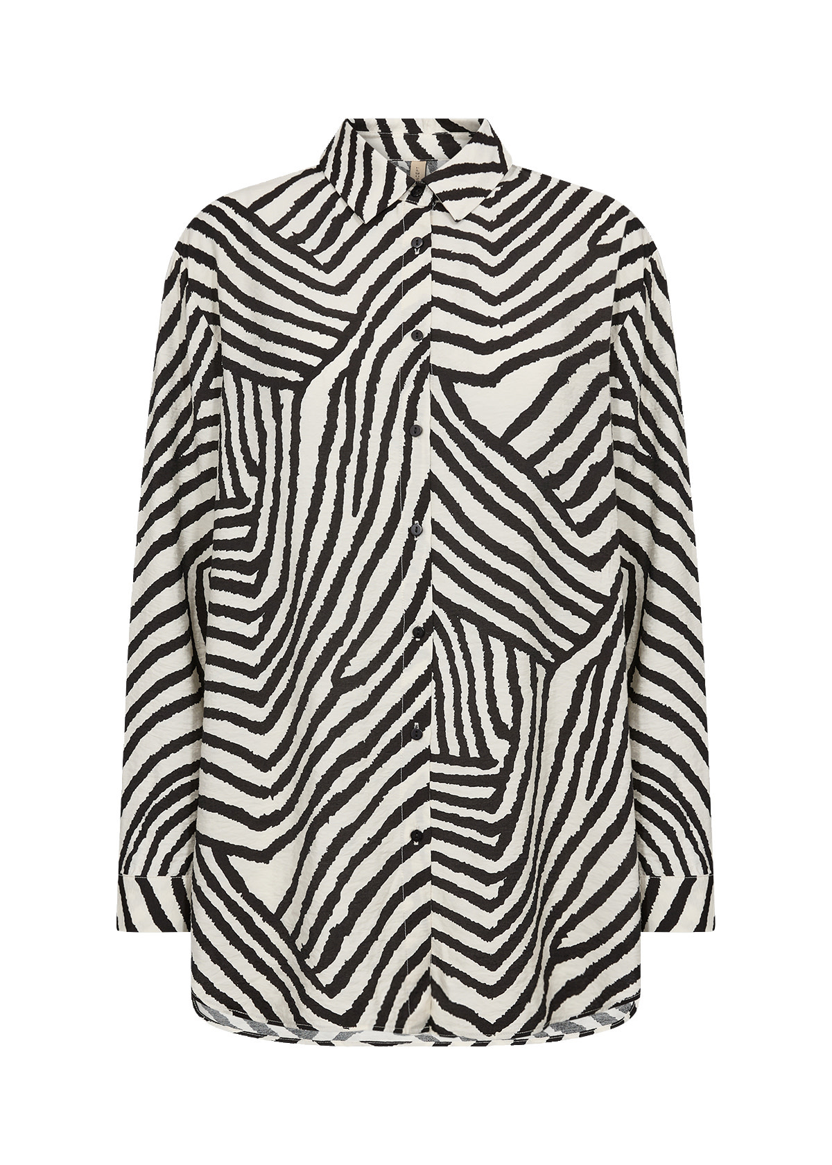 Black Combi Pattern Woven Blouse