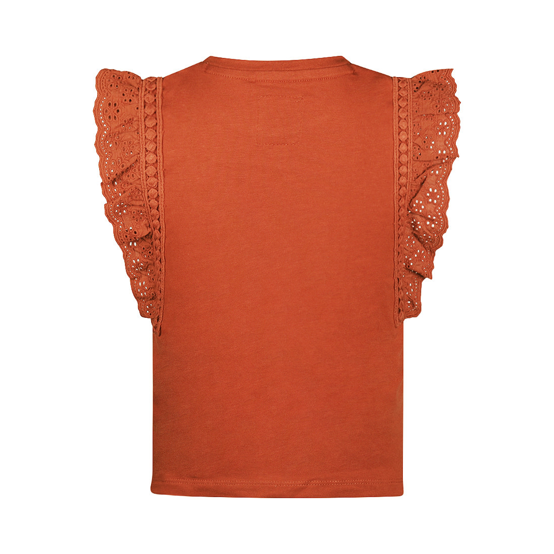 Brique Tshirt Ruffled Short Sleeve