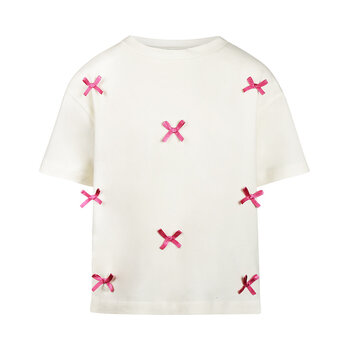 Offwhite Tshirt Loose Fit Bows