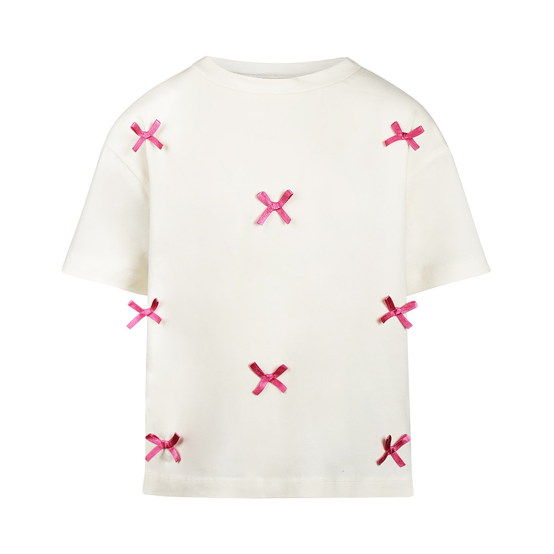 Offwhite Tshirt Loose Fit Bows