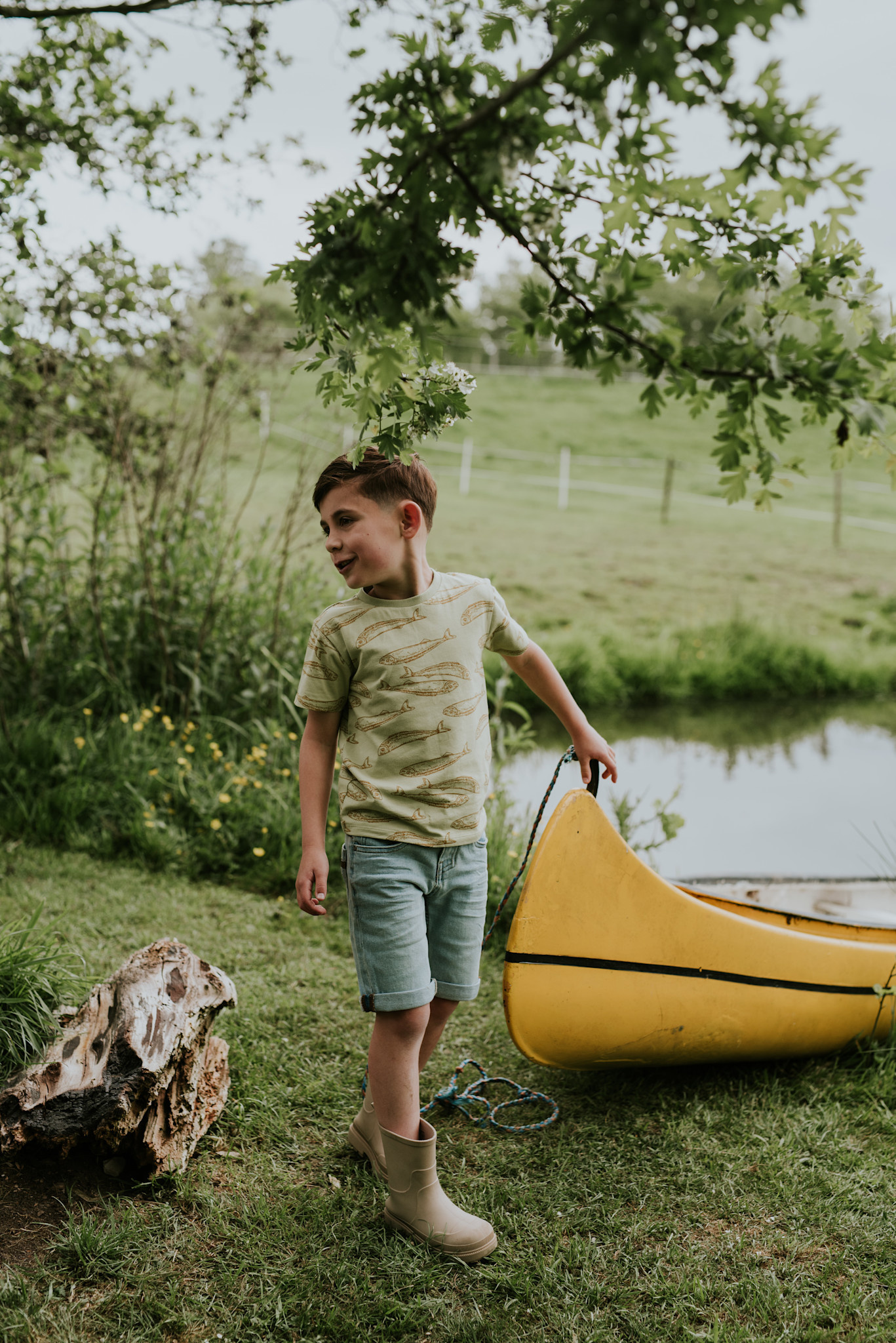 Faded Green Tshirt Fish