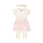 Dress, Leggings, Headband Soft Pink Bow