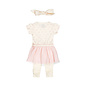 Dress, Leggings, Headband Soft Pink Bow