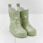 Spring Green Floral Short Colour Changing Kids Boots
