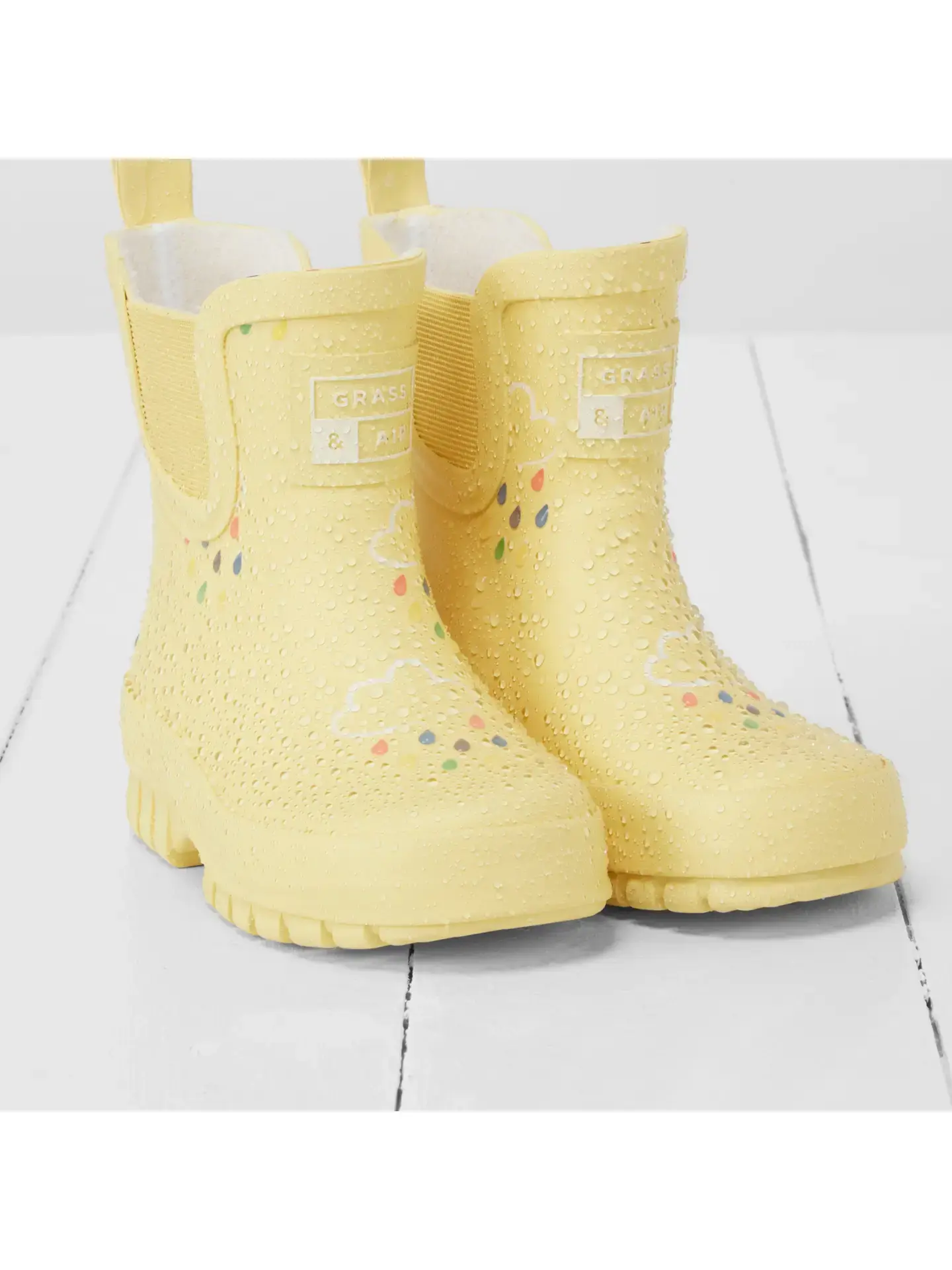 Buttermilk Yellow Chunky Sole Kids Shortie Welly