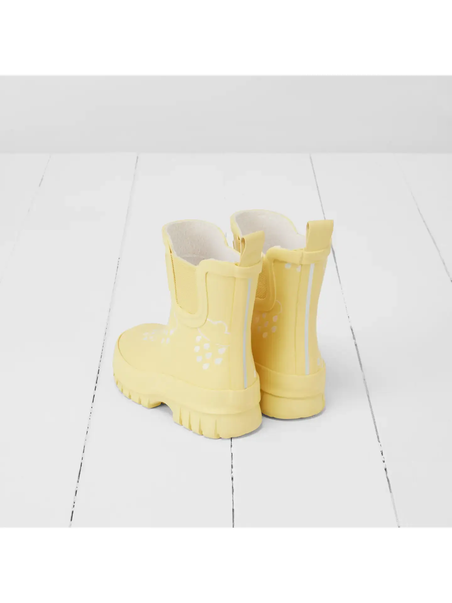 Buttermilk Yellow Chunky Sole Kids Shortie Welly