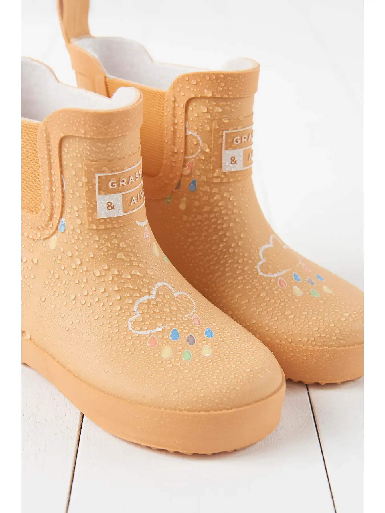 Peach Short Colour-Changing Kids Wellies