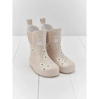 Cream Floral Short Colour Changing Kids Boots