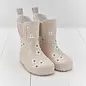 Cream Floral Short Colour Changing Kids Boots
