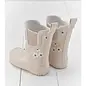 Cream Floral Short Colour Changing Kids Boots