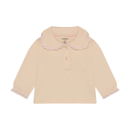 Blouse Sand Ruffled Collar